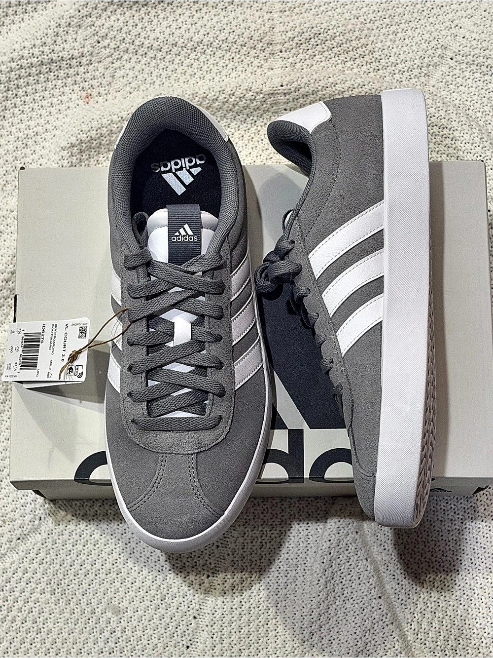 adidas VL Court 3.0 Sneakers Gray & White US 8